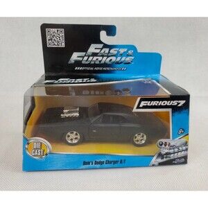 FAST & FURIOUS 7 DOM'S BLACK 1970 DODGE CHARGER R/T JADA 1:32 SCALE DIECAST CAR